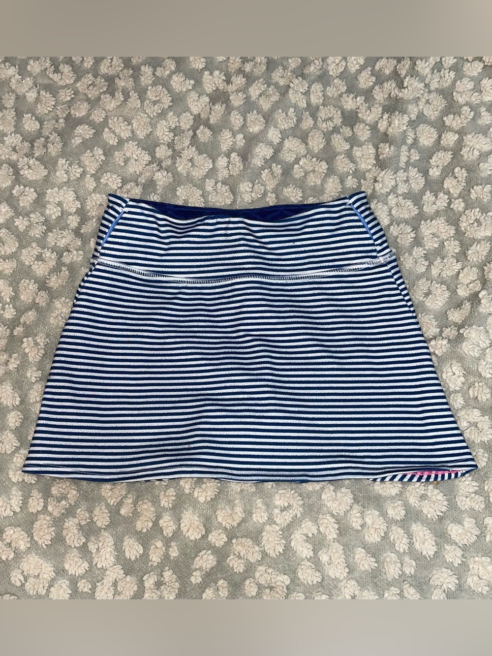 Vineyard Vines Blue & White Striped Knit Mini Skirt